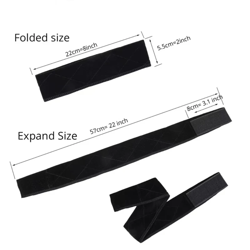 57Cm Flexible Velvet Wig Grip Band With Magic Strap Comfortable Head Band Hold Hair Accessories Hair Scarf For Wearing Under Wig