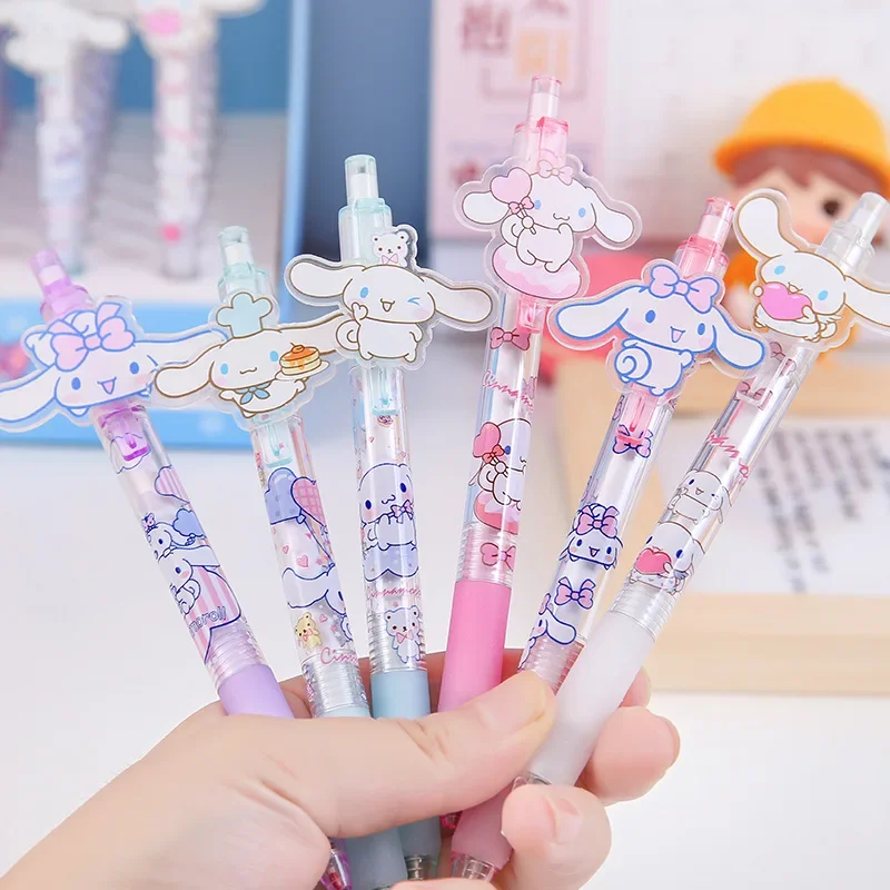 

Sanrio Kawaii Patch Gel Pen Cinnamoroll Cartoon Anime High Value Press on 0.5 Carbon Black Signature Pen A Gift for A Child