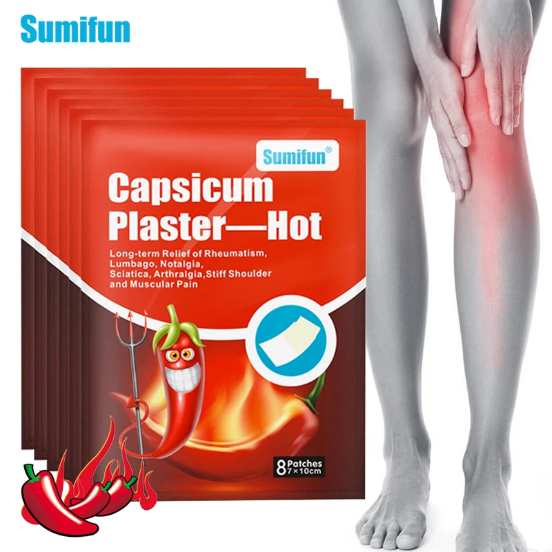 8/24/32/48Pcs Sumifun Capsicum Patch Muscle Joint Pain Relief Sticker