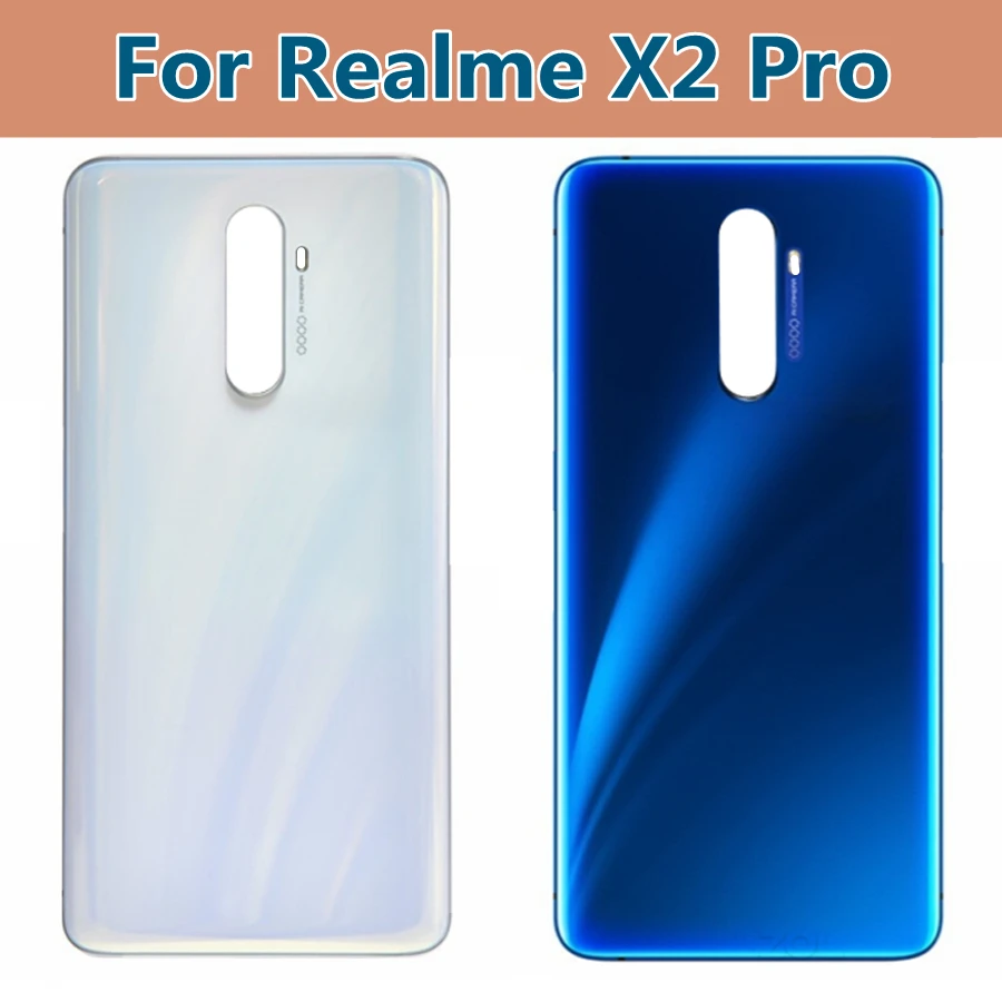 

6.5" For Realme X2 Pro Battery Back Cover RMX1931 For Oppo Realme X2 Pro Back Housing Back Cover Rear Door Battery Case