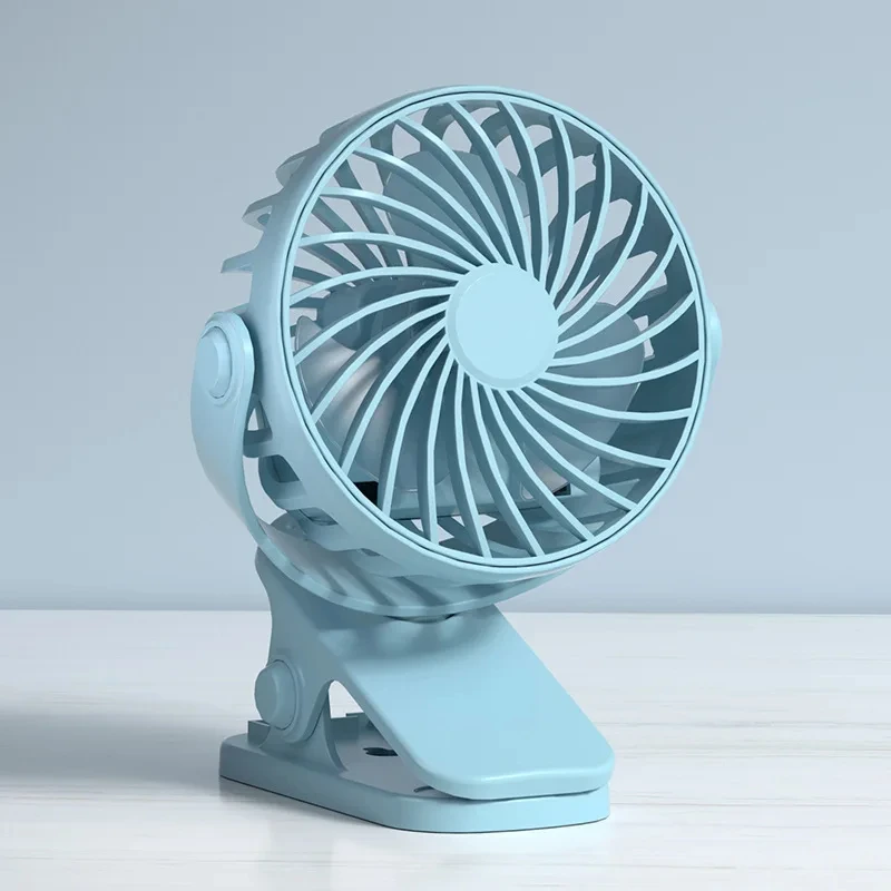 USB charging clip fan Portable Electric Fan 720° Rotating Night Light