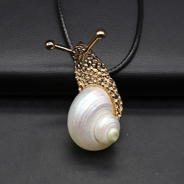 Natural Shell White Snail Pendants Necklace No Chain Shell Conch Charms For  Bracelets Making Girlfriend Exquisite Jewelry Gift - AliExpress