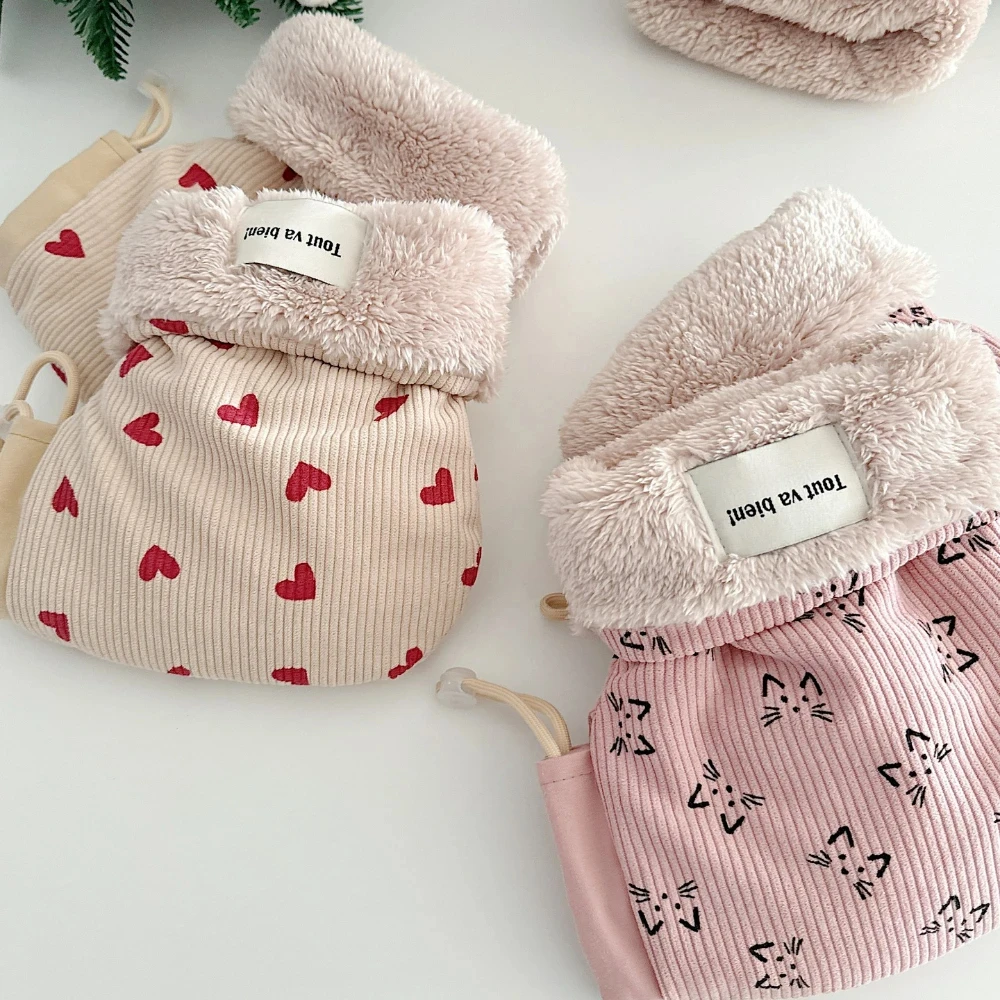 Infant Stroller Gloves Children's Outdoor Sports Mittens Cartoon Printed Hands Warmer Scooter Accessory Winter