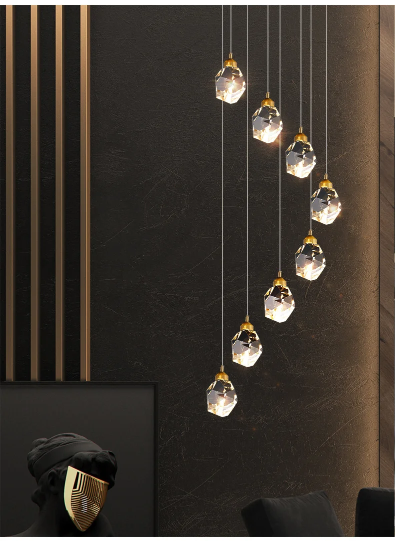 crystal ball chandelier Crystal chandelier living room modern light luxury simple fashion net red ins bedroom lamp dining room lamp cheap chandeliers