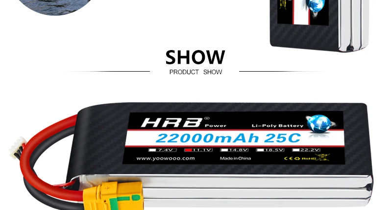 HRB Lipo 3S Battery, AKKU Charged Rechargeble Powerful Li-Polymer Accessories LiPo