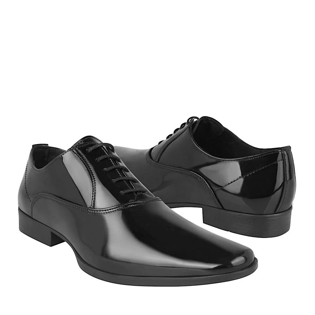 ZAPATOS CABALLERO STYLO 10012 CHAROL NEGRO