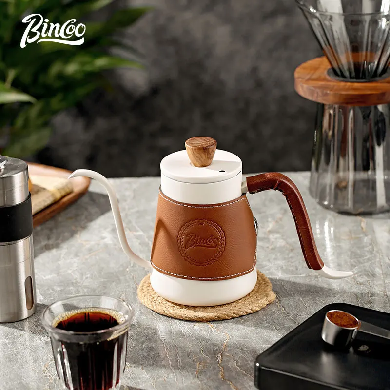 Bincoo Stainless Steel Gooseneck Coffee Kettle wit...