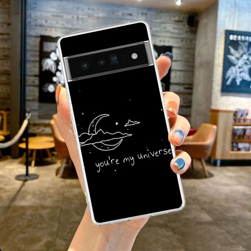 Starry Sky Shockproof Silicone Phone Case - Transparent Protective Cover