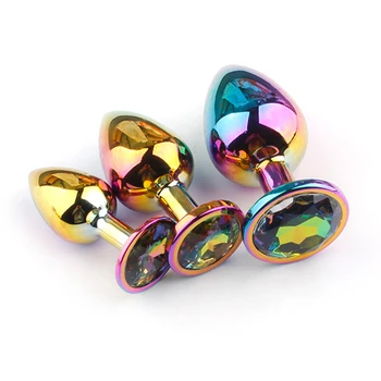 Mini Sexy Anal Plug Jelly Color Metal Butt Plug Anal Dilator for Men Women Couple Flirting Masturbation Sex Toys Adult Products 3