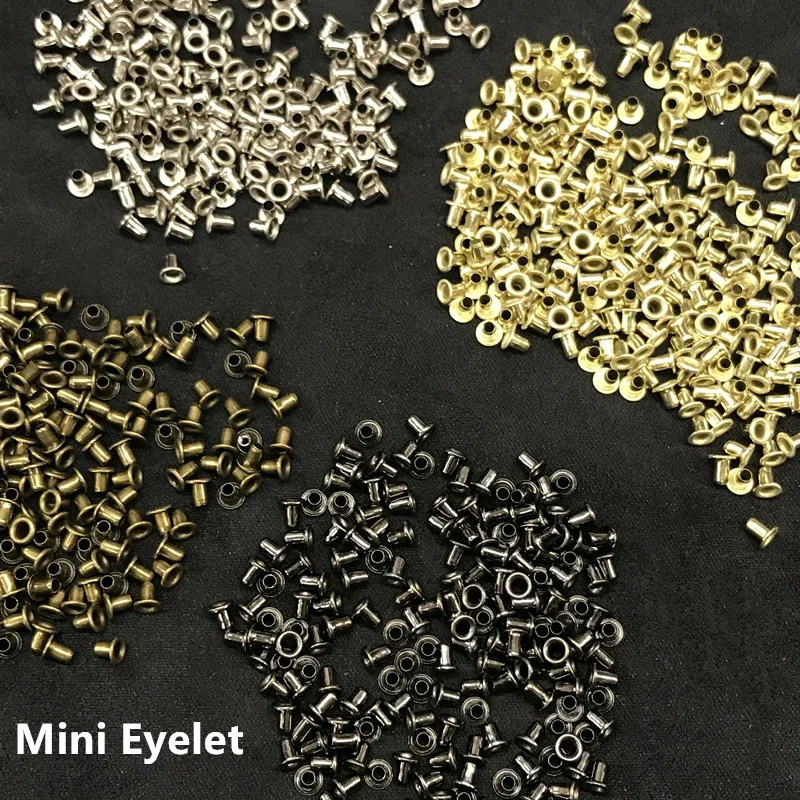 50pcs/lot Inner Dia. 1.5mm 2mm 2.5mm Mini Eyelet Buttons for BJD Doll Bag Shoes Clothes DIY Accessories Air-vent Corns