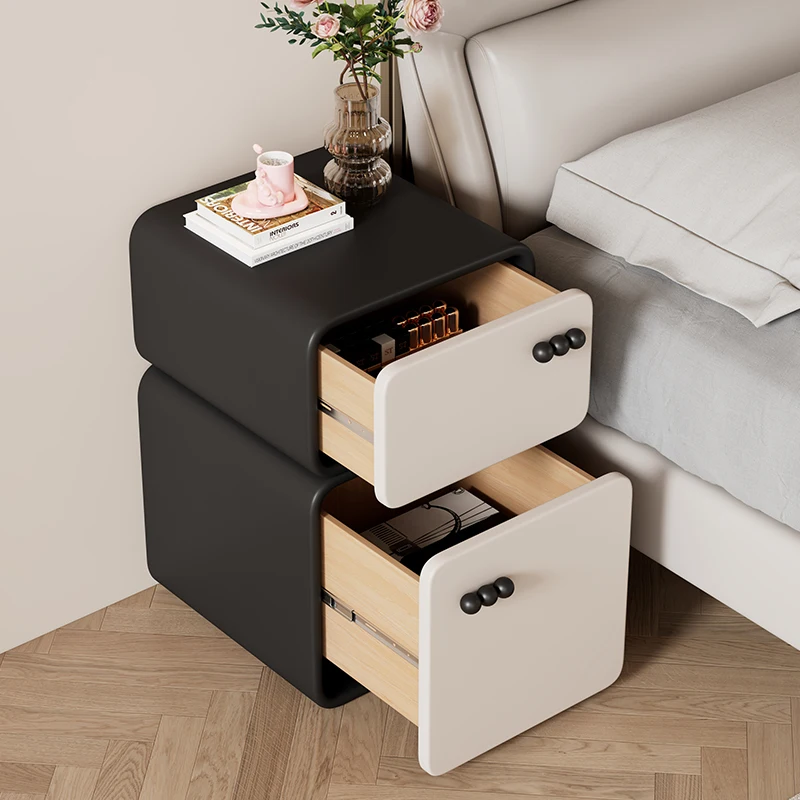 

Originality Advanced Sense Nightstand Modern Bilayer Cute Narrow Nightstand Storage Cabinet Grey Comodino Bedrooms Furniture