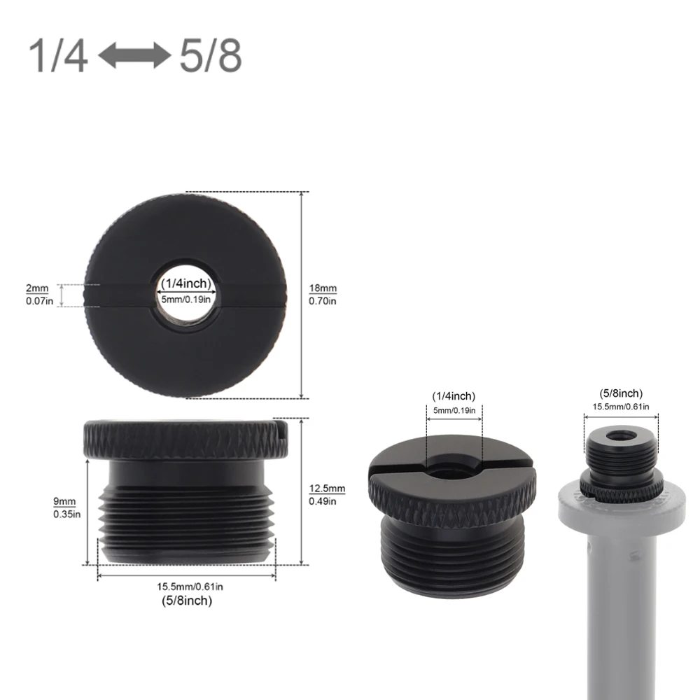 Mic Stand Adapter for Microphone Stand / Boom Arm Camera / Tripod Accessories