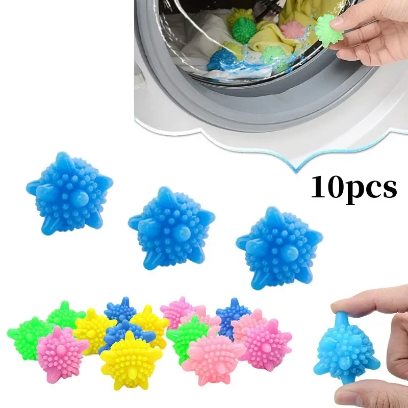 Delysia King 10pcs Multicolor Decontamination Laundry Ball Anti-Tangle Washing Machine Cleaning Household Supplies laundry ball