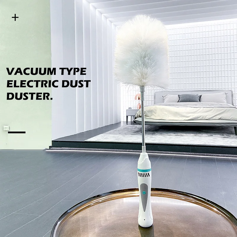 แปรงทำความสะอาดในครัวเรือน Electric Duster Duster 360องศาหมุนแปรงเก็บ