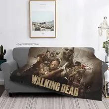 Manta de franela de la película de terror de los Zombies Walking Dead, ropa de cama, colcha súper cálida para el coche