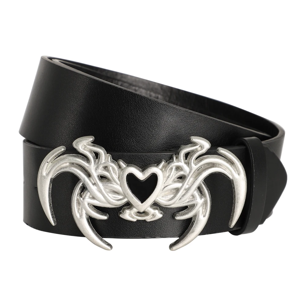 Fashion Women's Belt Retro Gothic Punk Style Personalized Irregular Buckle Belt Casual PU Leather Belt Y2k Belts For Men Women