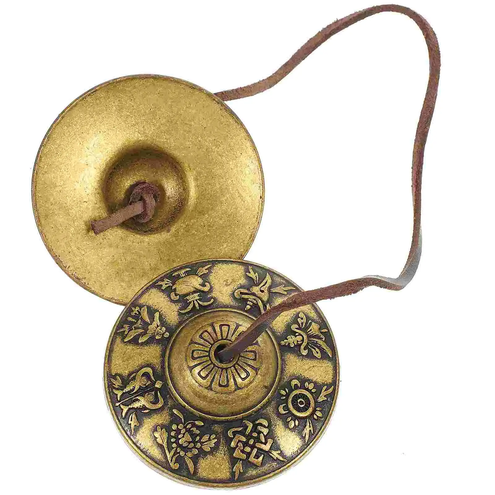Bell Cymbals Meditation Tibetan Bells Instrument Chime Tingsha Yoga Chimes Finger Hand Symbols Brass Religious Cymbal Percussion