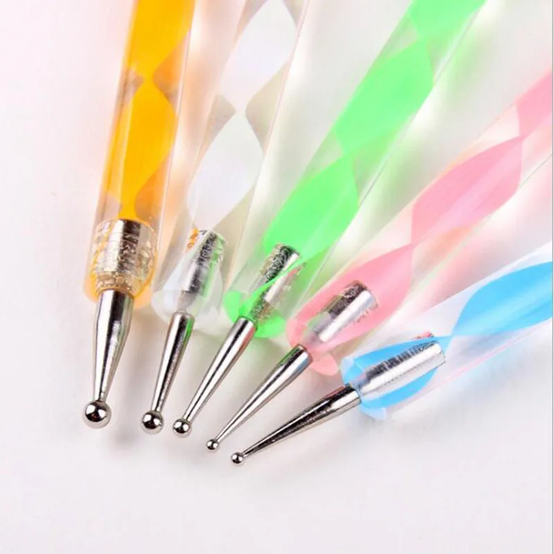 5Pcs Spiral Indentation Pen Double Head Carving Sculpture Sculpting Tools Art Craft Pottery Clay Dolls Tools