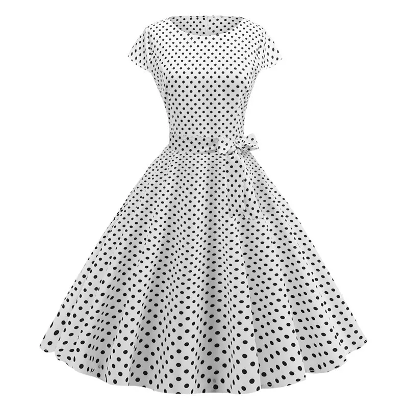 Women's Vintage Dot Swing Party Vintage Dress