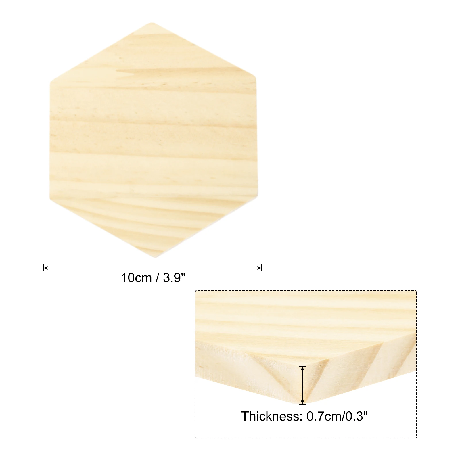 Hexagon Wood Chips Set 2