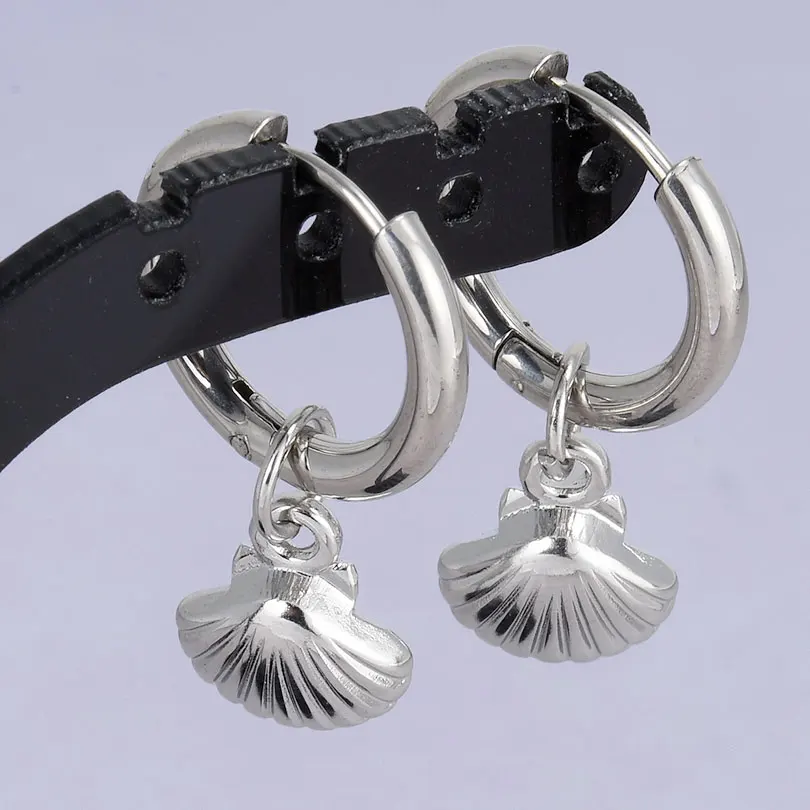 Metall Stahl Farbe Runde Hoop Marine Tier Schildkröte Shell Seestern Ohrringe Für Frauen Männer Zubehör Titan Stahl Schmuck Arete – Detail 13