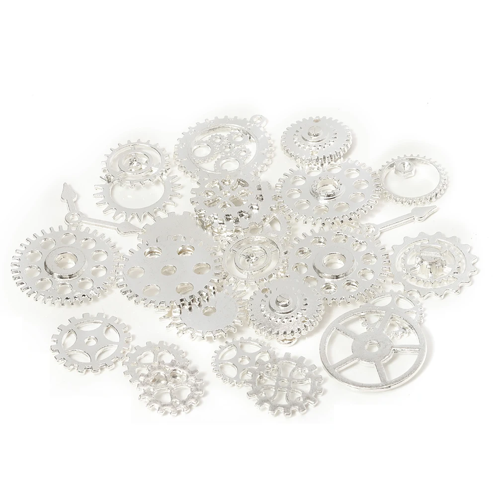 Ingranaggi Steampunk 100g - Circa 70 Pezzi In Ferro Elettrolitico, Dimensioni 10-40mm, Misti, Per Gioielli Fai Da Te E Ciondoli - 5