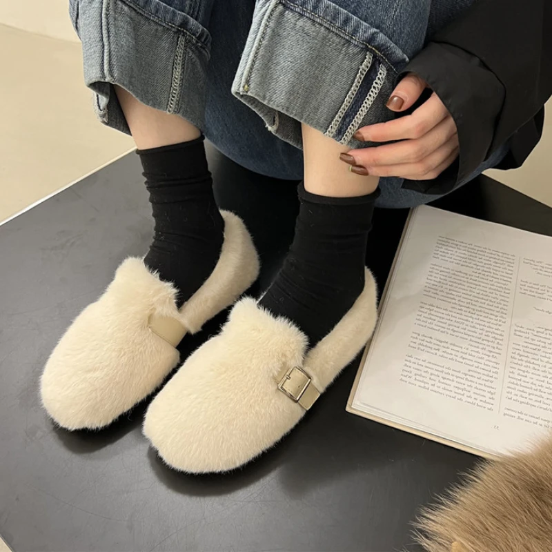 

Туфли женские на плоской подошве, хлопок, круглый носок, без застежки, мягкая подошва, повседневная домашняя обувь, осень