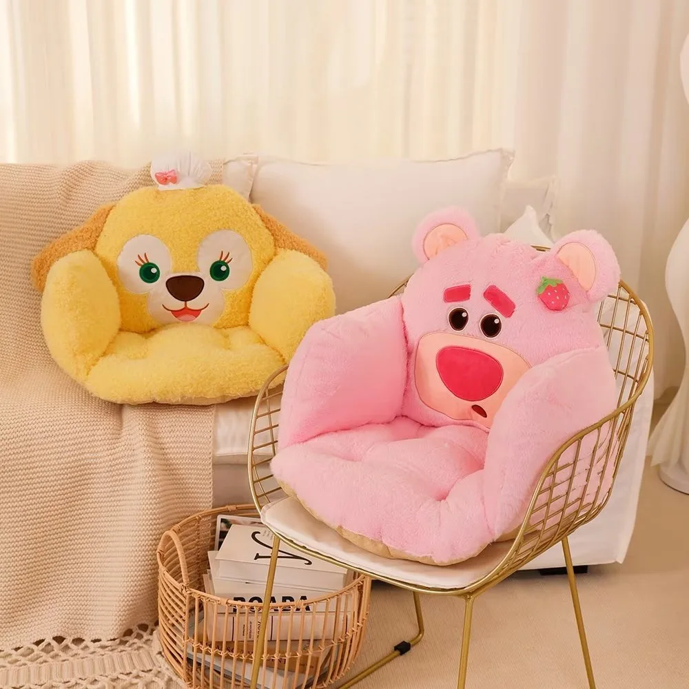 Disney Stitch Pooh Bear Seat Cushion Lovely Stuffed Anime Back