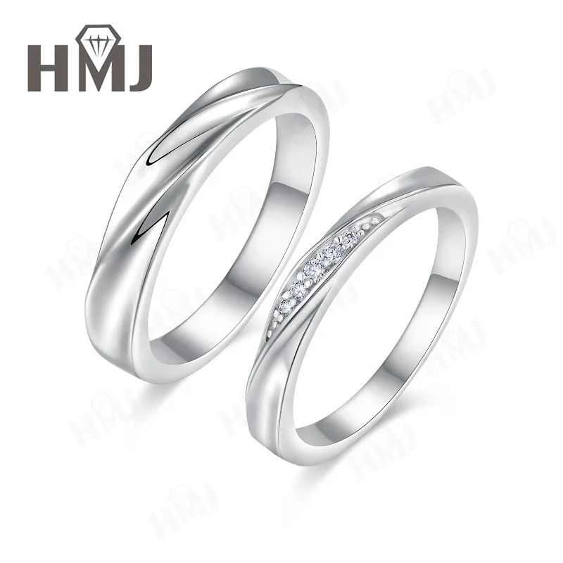 S925 Sterling Silber Paarring Moissanit D Farbe VVS1 Rundschliff für Damen Edler Schmuck Jubiläums-Ehering Weißgold – Detail 8