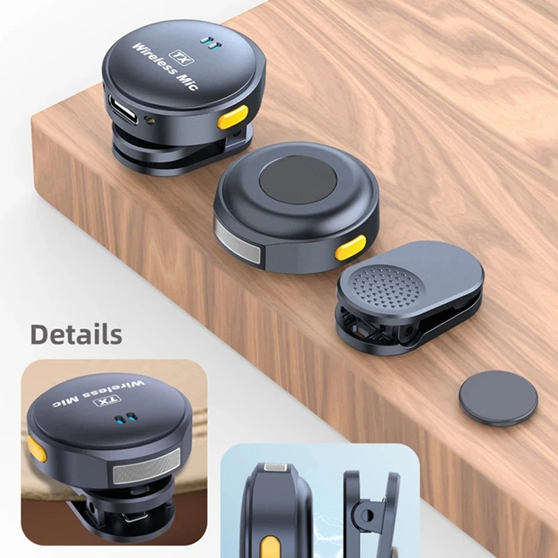 NUOVO Microfono Lavalier Wireless 2.4GHz - Design a Suzione Magnetica con Custodia di Ricarica Mini Portatile per Registrazione Video Vlog 2026 - Image 6