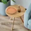 Round Serving Bamboo Wooden Tray for Dinner Trays Tea Bar Breakfast Food Container Handle Storage Tray  1 3