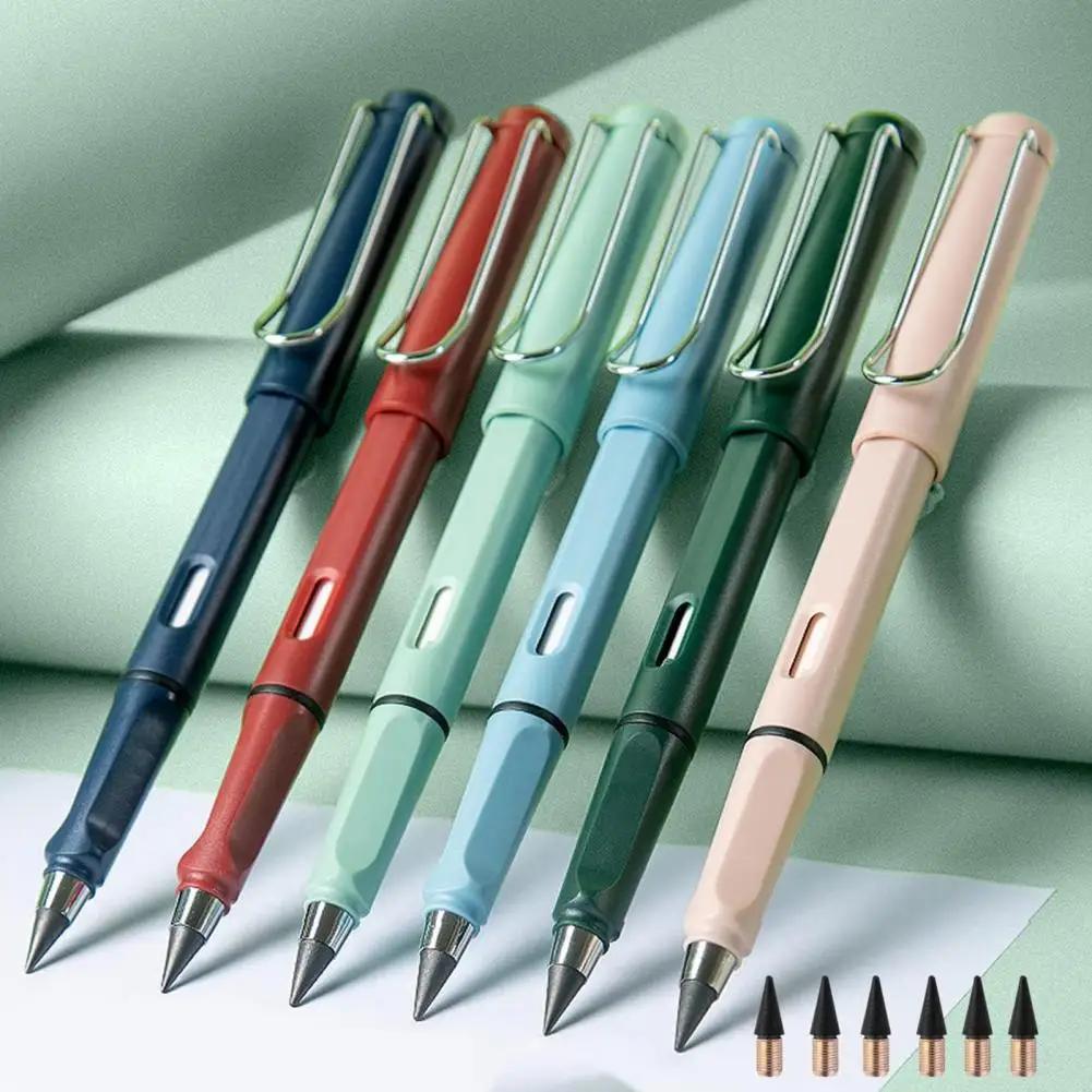 

6Pcs Forever Pencils Versatile Time-saving Writing Tools Anti-break Waterproof Sketching Pencil Drawing Pencil material escolar