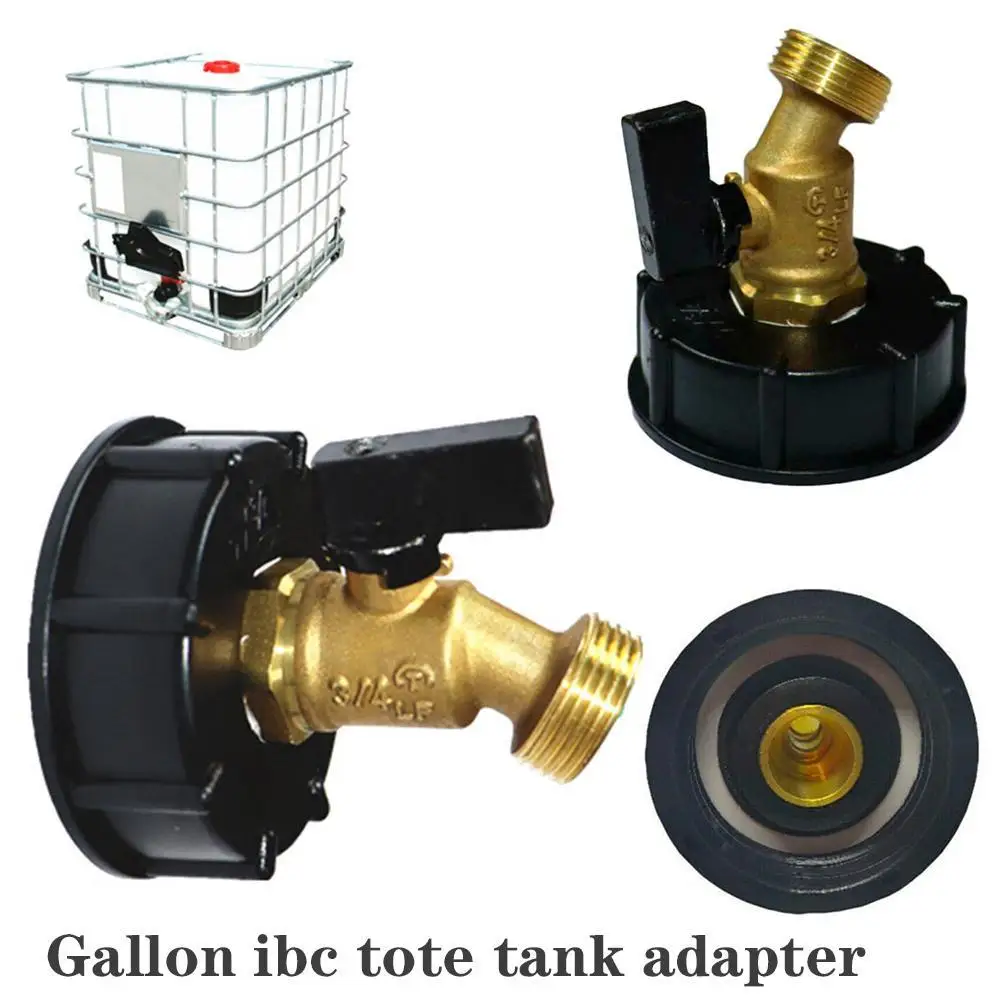 

IBC Tote Tank Adapter 2" Fine BRASS Hose Faucet Valve Tool Garden Irrigation Water Tank Connector Valve