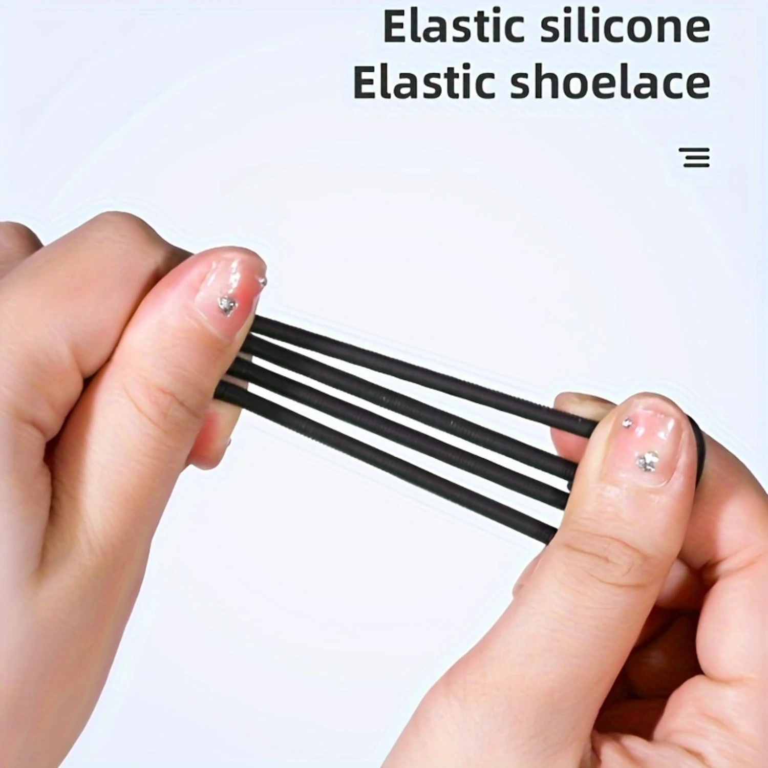 QuickFit Elastic Lace System-Adjustable, One-Pull, Easy-On, No Tie, Slip-Resistant Laces for Sneakers, Running Shoes, Athletic