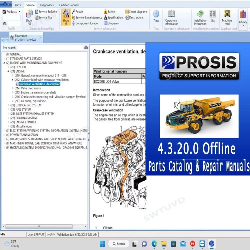 

2024 Newest for Volvo PROSIS [11.2022] Offline Parts Catalog & Repair Manuals Construction Equipment Unlimited Install