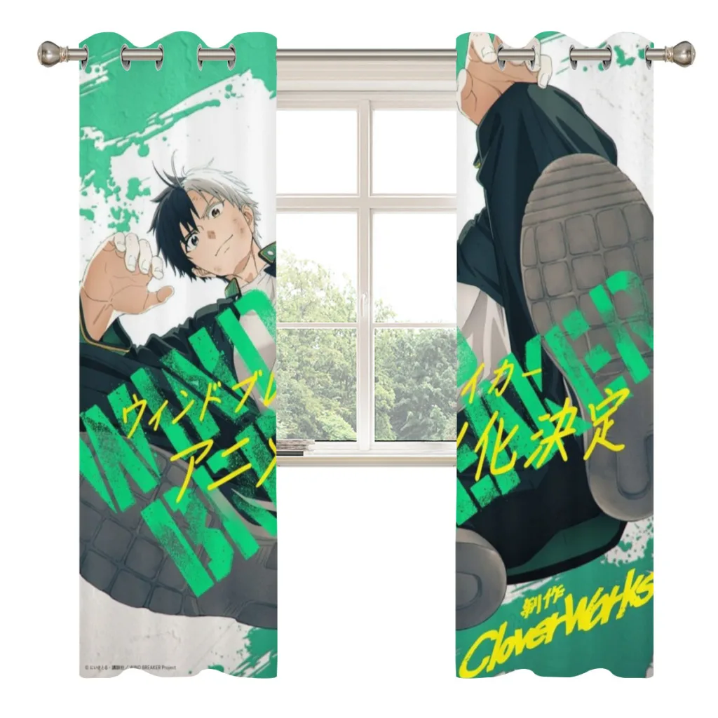 Wind Breaker Blackout Curtains  for Bedroom Thermal Window Treatment Curtain 2 PC  2