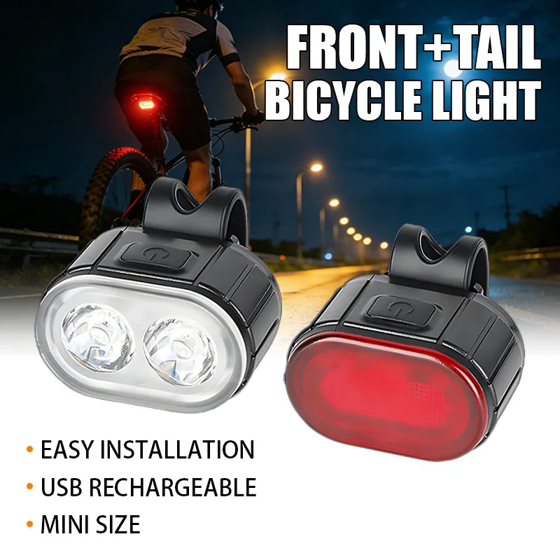 Rechargeable LED Bike Light Set - Front & Rear Bicycle Illumination System