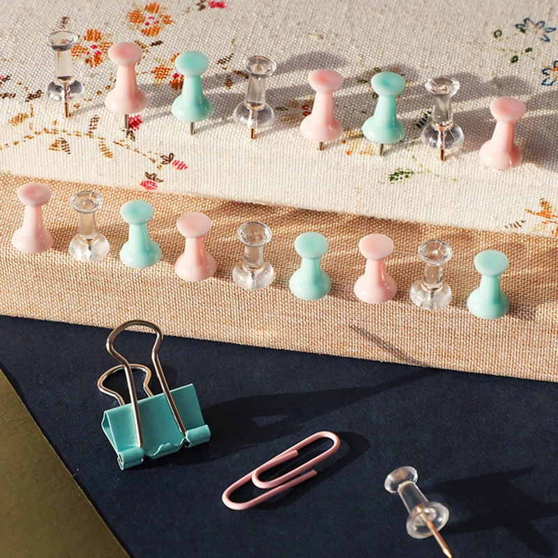 Color Binder Clips Paper Clips Push Pin Set Rose Gold Push Pins Cute Stationery for Office Accessories School Supplies 72Pcs paper clips binder clips