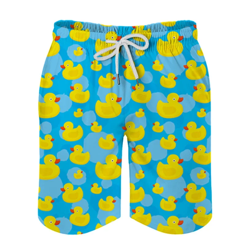 New 3d Print Rainbow Ducks Beach Shorts For Men Casual Summer Surfing Board Shorts Quick Dry Swimsuits Swim Trunks Short Pants 3