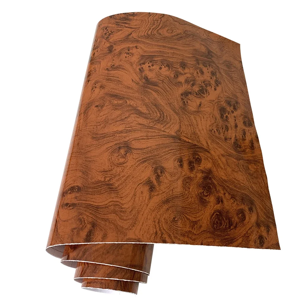 Wood Grain Textured Vinyl Wrap - Self-Adhesive Interior Decor Sticker