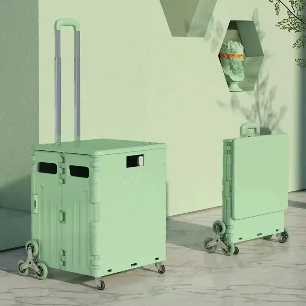 Folding Shopping Carts Stretchable Luggage Express Trolley Outdoor Portable for Climbing Storage Boxes Lightweight Small Cart