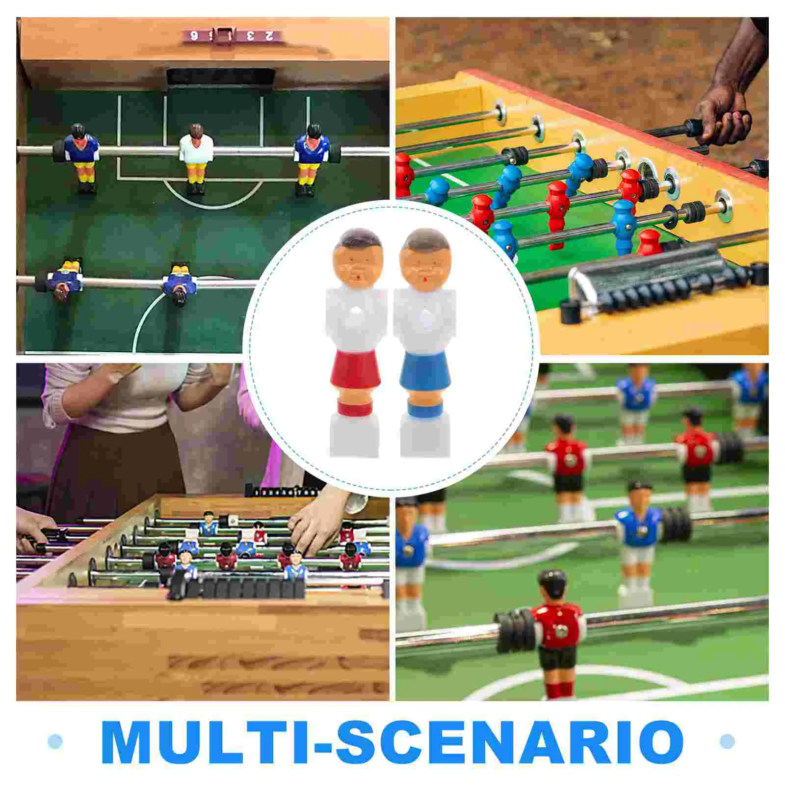 4 Pcs Table Football Replacement Soccer Player Desk Figures Color Reusable Foosball Parts Table Soccer Accessories