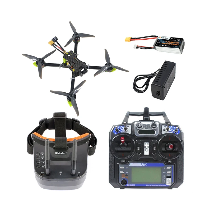 

DIY RTF X220 5inch Racing FPV Drone With 220mm Frame 2205 2300KV Motor 2-4s ESC Flight Control 1200TVL Camera FS-i6 Transmitter