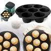 Silicone 7 Holes Cake Mold Home Party Baking Utensils Diy Cylindrical Mold Air Fryer Accessories Baking Tools Cake Molds 1
