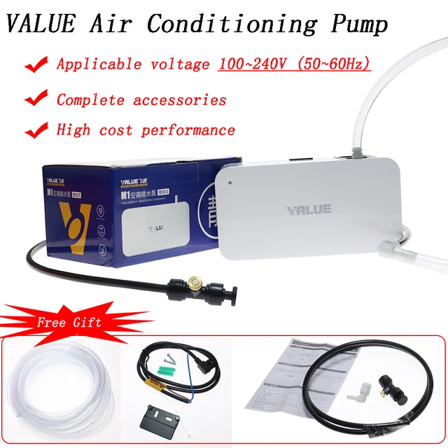 มูลค่า 100V-240V เครื่องปรับอากาศน้ําอัตโนมัติ ULTRA-Quiet คอนเดนเสทปั๊ม Air Conditioner ระบายน้ําพร้อมระบบละออง 1