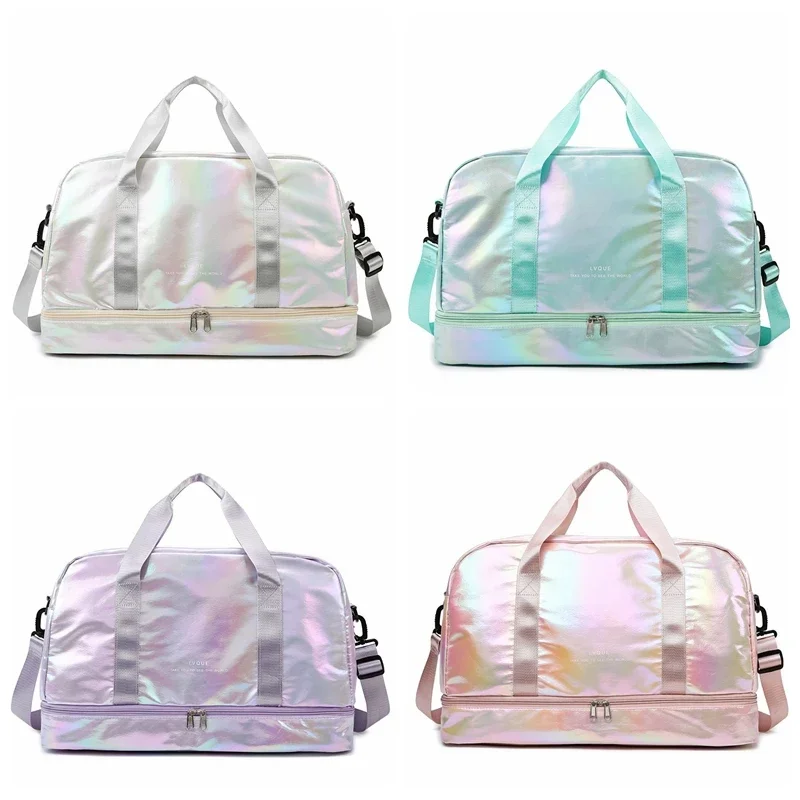

Women's Gym Travel Bag Large Capacity Handbag Shoulder Bag Casual Crossbody Luggage Bag Dry Wet Separation Sports Fitness Bag