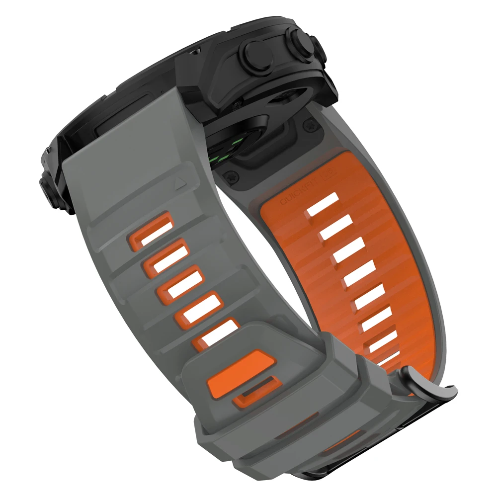 22/26mm Quickfit Offizielles Armband für Garmin Fenix 8 Pro 47mm 51mm E 7 7X/Epix Pro/6 6X/Enduro 3 Weiches Sport-Silikonarmband – Detail 22
