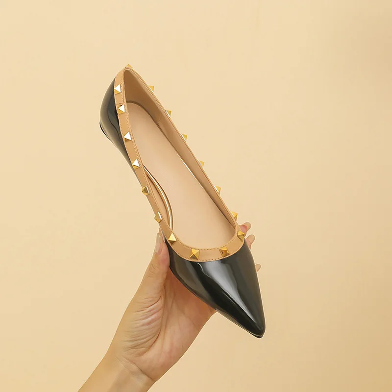 Women Pumps Black Slip-On Pointed Toe for Office Dress
