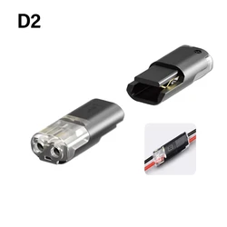 Waterproof Automotive Electrical Connector - Sealed Dustproof Wire Cable Connection Terminal - 100PCS (D2)