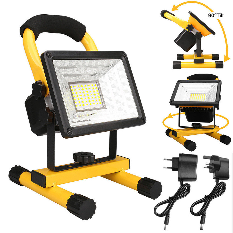 LED Floodlight Spotlight Waterproof Rechargeable Portable Outdoor Work 360Â° Searchlight Camping Hiking Emergency Lantern